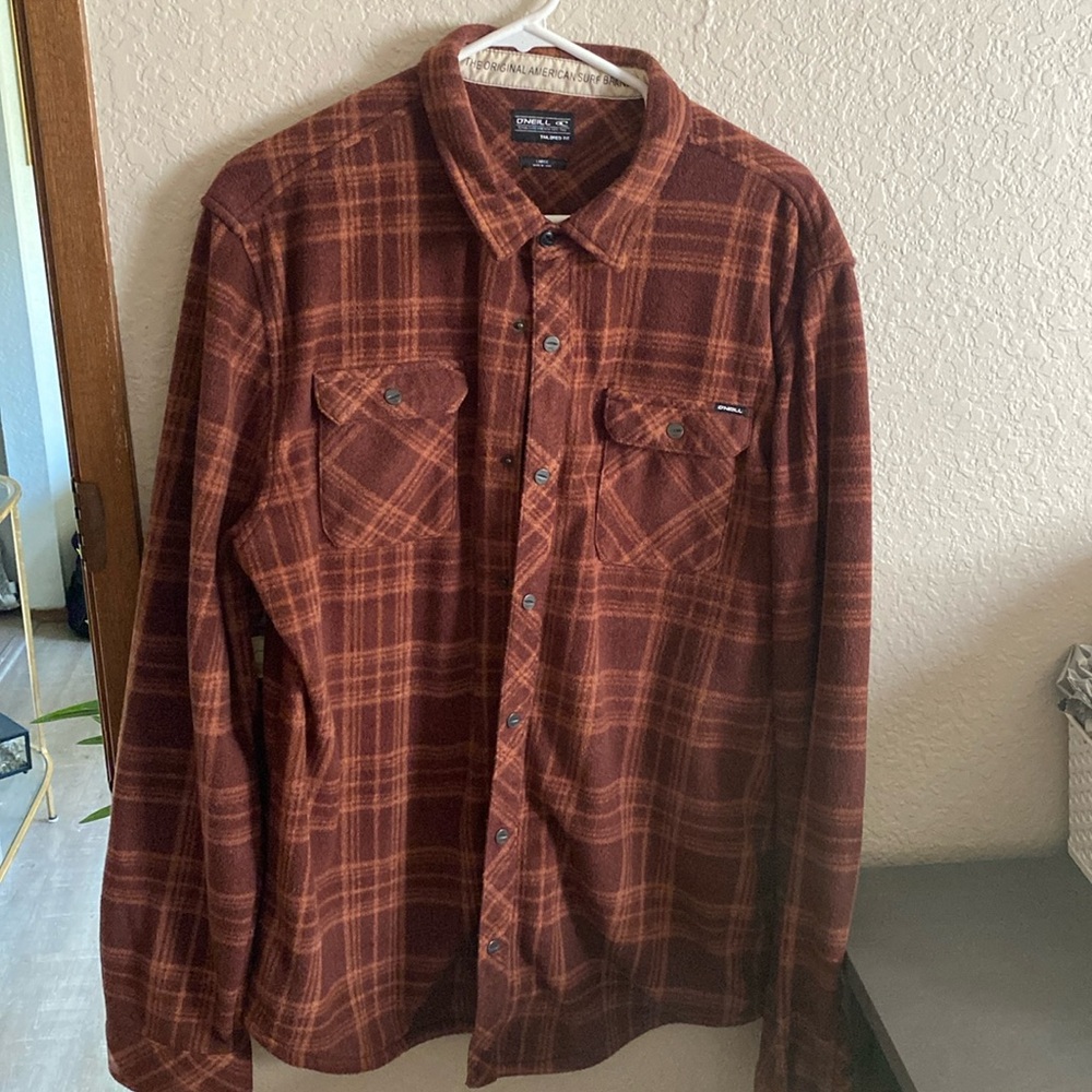 O Neil fleece button snap shirt